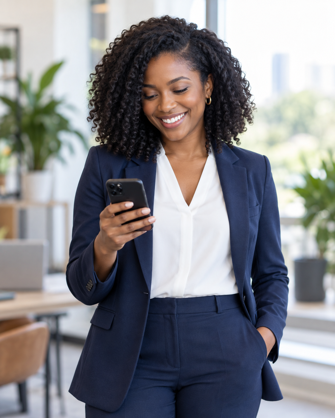 Woman using a smartphone